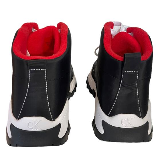 Calvin Klein Jeans Cremina Nylon Puffy Black High Top Sneaker Size 10 - Picture 5 of 7